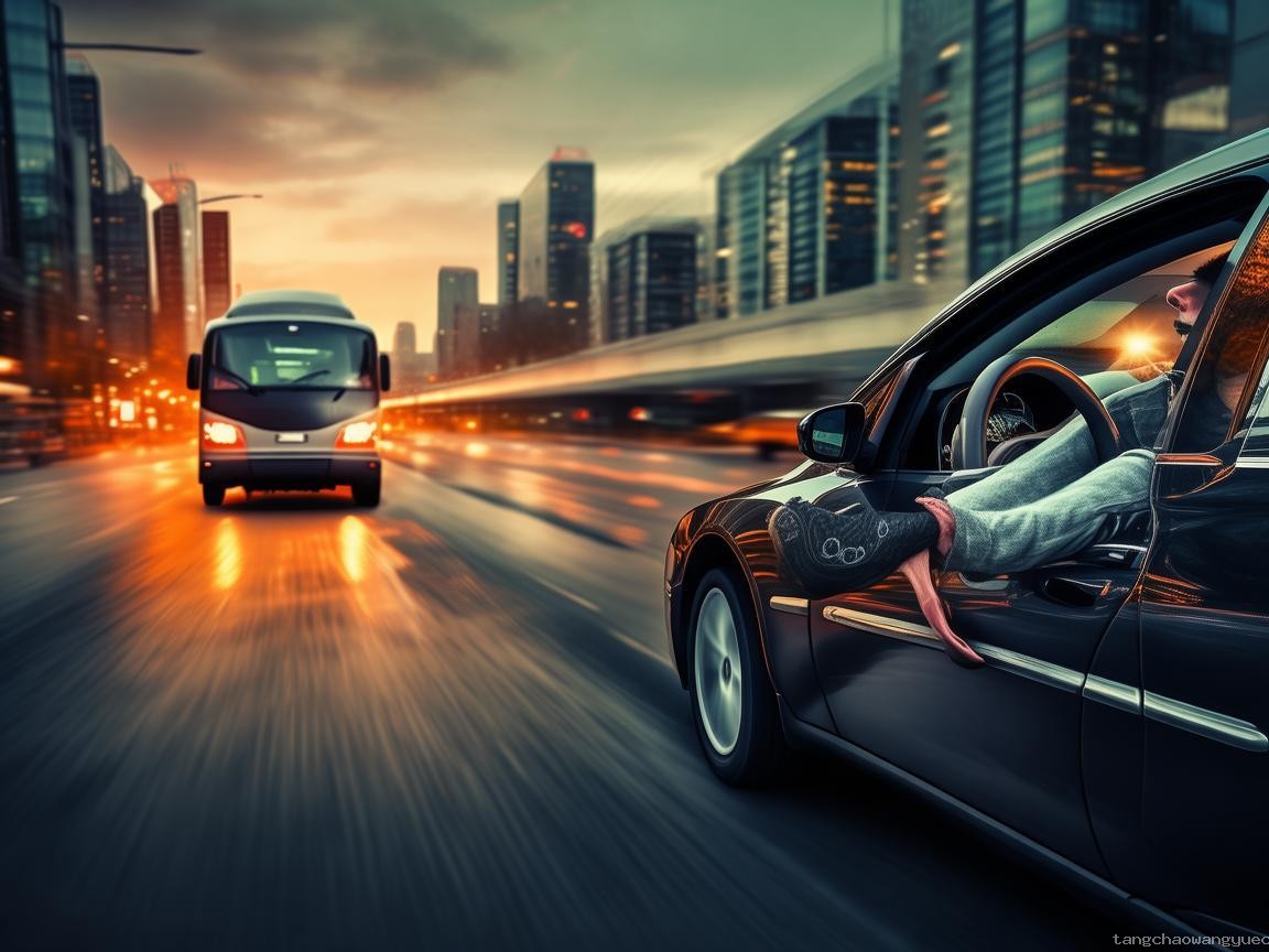 開車陋習(xí)警示：腳伸窗外玩手機(jī)駕駛極度危險(xiǎn)