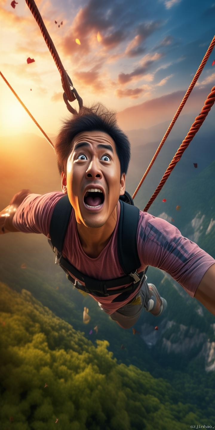 王祖藍(lán)五哈挑戰(zhàn)蹦極：心跳與勇氣的較量??,極限,成長,感悟,笑淚交織