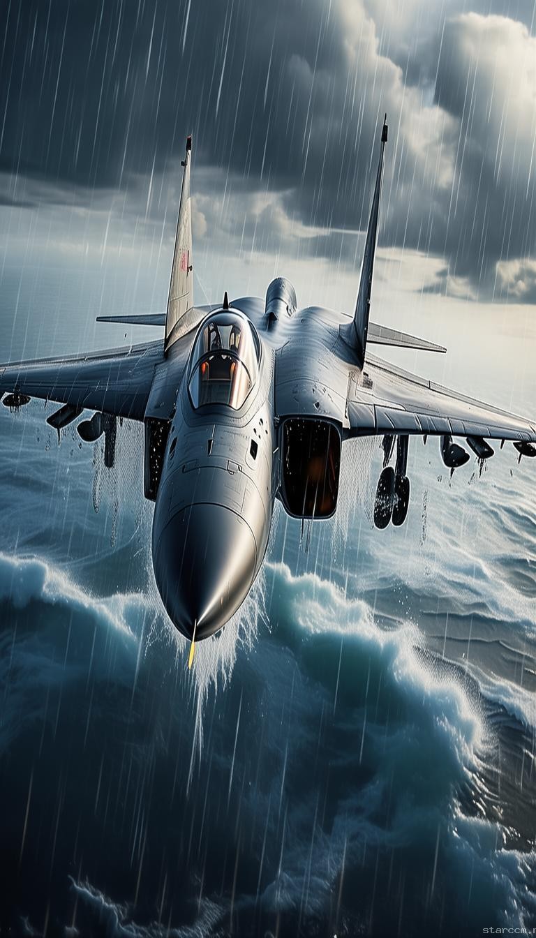 殲-15雨中驅(qū)離外機：西太平洋的英勇瞬間