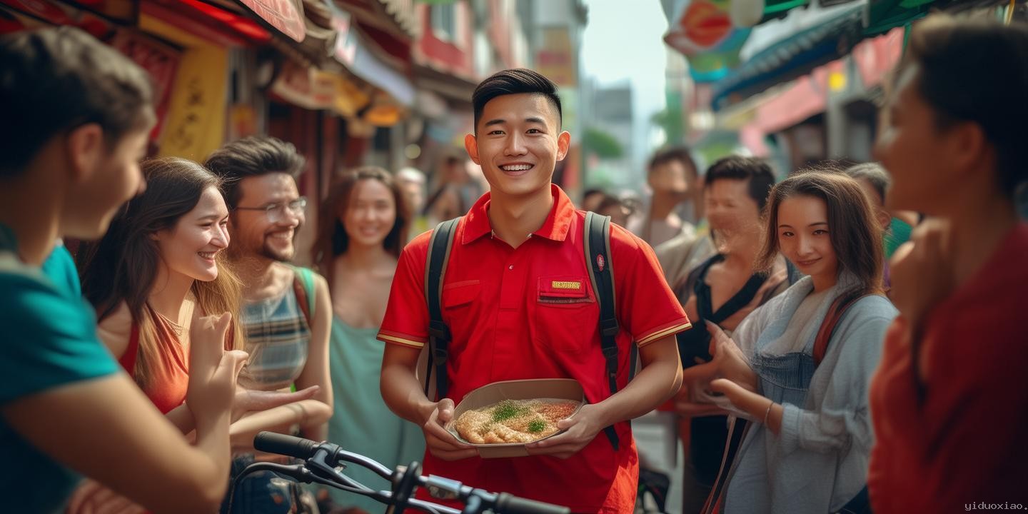 外賣小哥征服外國游客：語言與文化交流的獨特橋梁