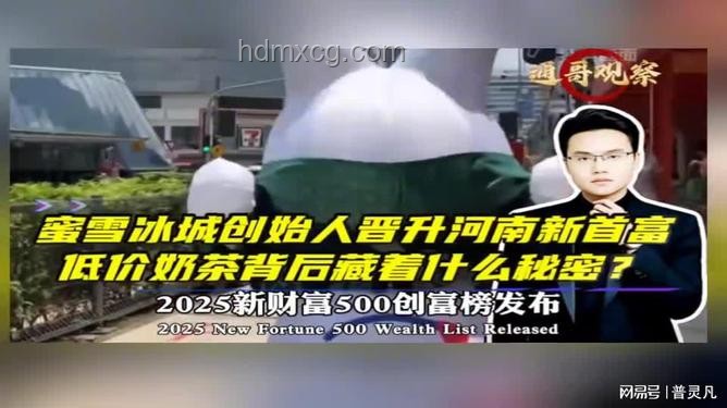 蜜雪冰城創(chuàng)始人晉升河南新首富：消費(fèi)賽道崛起的新星