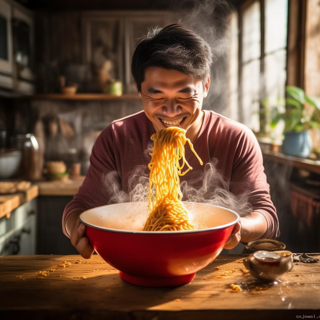 王燦吃面巧用Labubu擋湯汁，不濺衣妙招