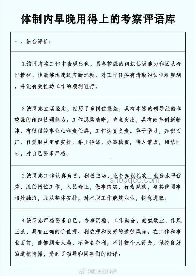 體制內寫材料，評價標準的辨析與實踐