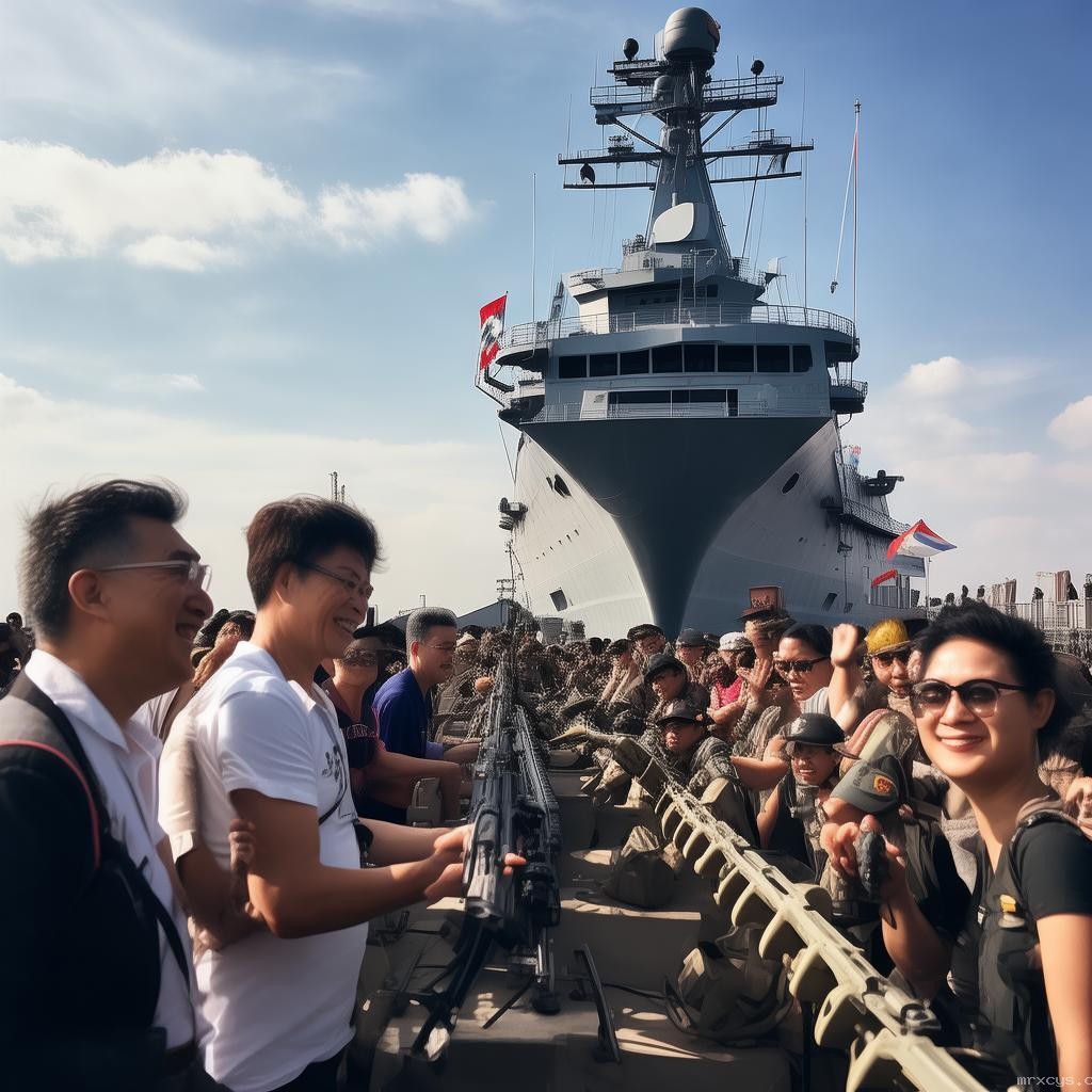 香港市民登山東艦，排隊(duì)體驗(yàn)槍械：一次難忘的軍事之旅