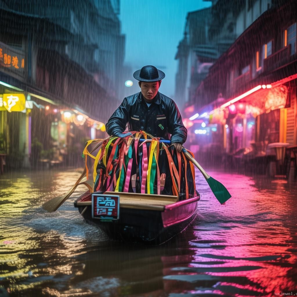 成都暴雨中的“劃船哥”：理發師托尼的另類通勤