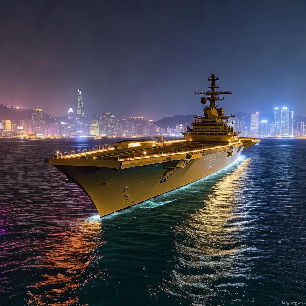 航拍山東艦夜泊維多利亞港：未來海上力量展示的新趨勢