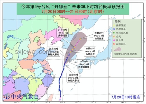 臺風“丹娜絲”向福建沿海靠近的防御方案