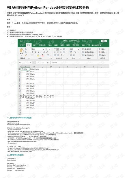 Python Pandas效率案例研究：數據處理與分析的加速器