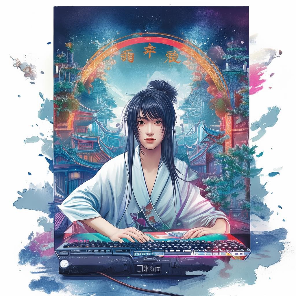 一諾白色水墨西裝：電競(jìng)與國風(fēng)美學(xué)的跨界融合